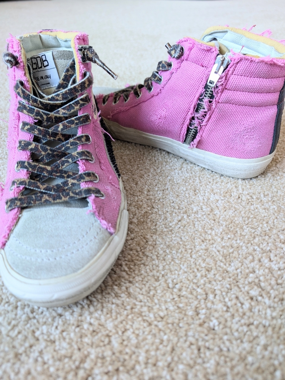 Golden Goose Mid-Top You Make Me Always Happy Canvas Sneakers - Picture 5 of 8